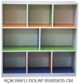 AÇIK RAF DOLAP RENKLİ