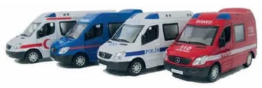 METAL ARABALAR 4LÜ SET İTFAİYE POLİS AMBULANS JANDARMA