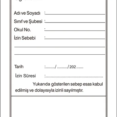 İZİN KAĞIDI