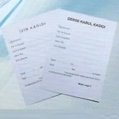 DERSE KABUL KAĞIDI