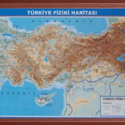 TÜRKİYE FİZİKİ HARİTA AHŞAP ÇERÇEVE