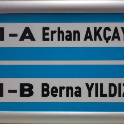 BİRİM İSİMLİĞİ ALÜMİNYUM ÇERÇEVE